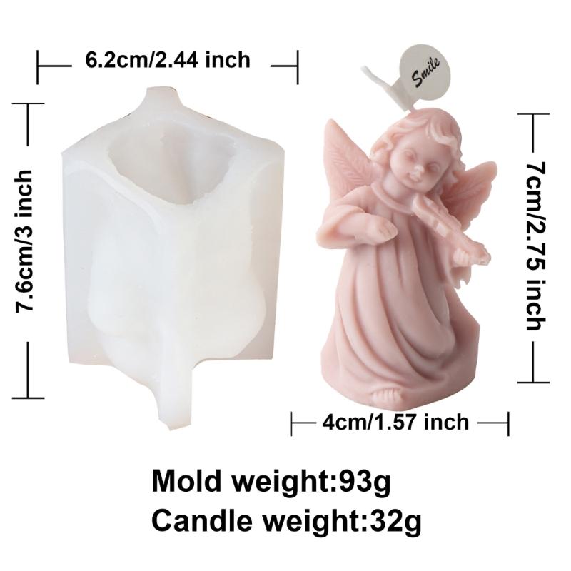 Angel Statue Candle Mold for Making Aromatherapy Candle Soap Fondant Baking Chocolate Molds DIY Craft Gypsum Ornaments