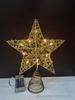 Wrought Iron Luminous Glitter Treetop Star Christmas Decoration