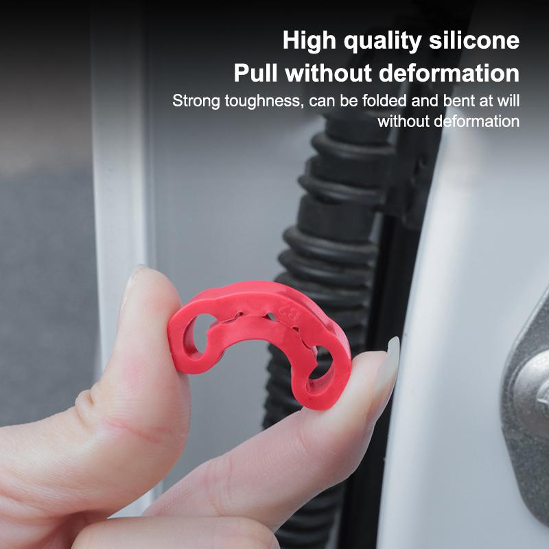 4PCS Universal Car Door Shock Absorber Soundproof Deadener Anti-Vibration Buffer Pad Cushion Vehicle Door Shock Absorber Buckle
