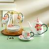 Shangqi Embossed Floral Ceramic Coffee Set