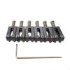 6 Pieces Electric Guitar Bridge Saddle 10.5mm Set with Spring Screws Zinc Alloy