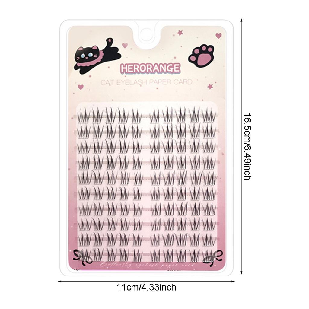 Black Long-Lasting Fake Lashes Individual Lashes Clusters Perfect for Girls Natural Wispy Fluffy Lashes Daily Makeup Tools