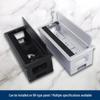 Aluminum Desk Cable Management Box with Recessed Panel and Wire Hole Cover