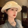 Pearl Headwear Hepburn Style Bucket Hat New Top Hat  Party Dress