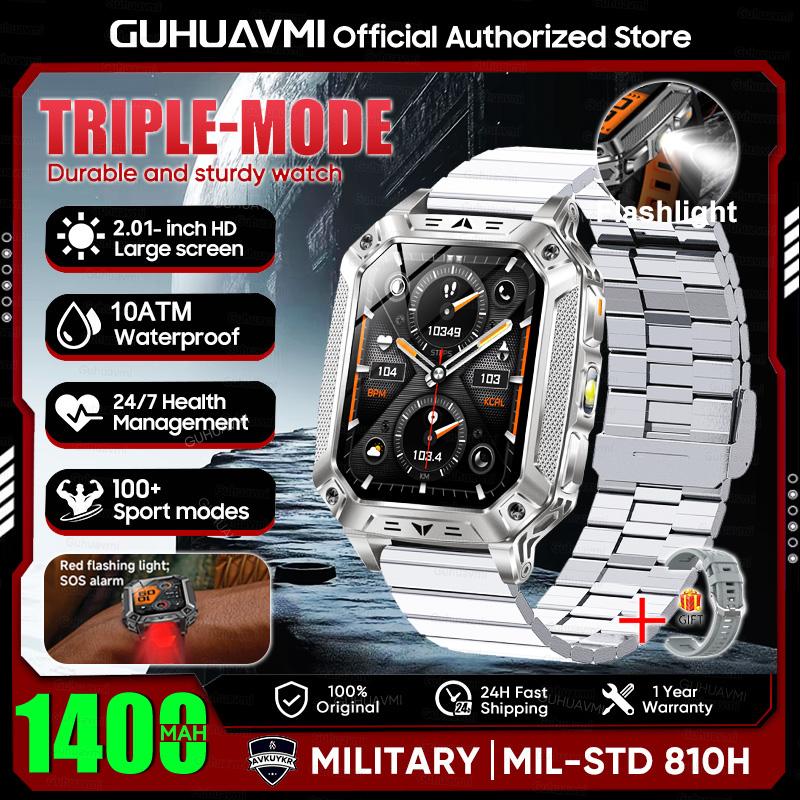 New 1400mAh Super Battery Durable Adult Smart Watch 2.01 inch GPS Trajectory 10ATM Waterproof BT Call Sports Smartwatch Men