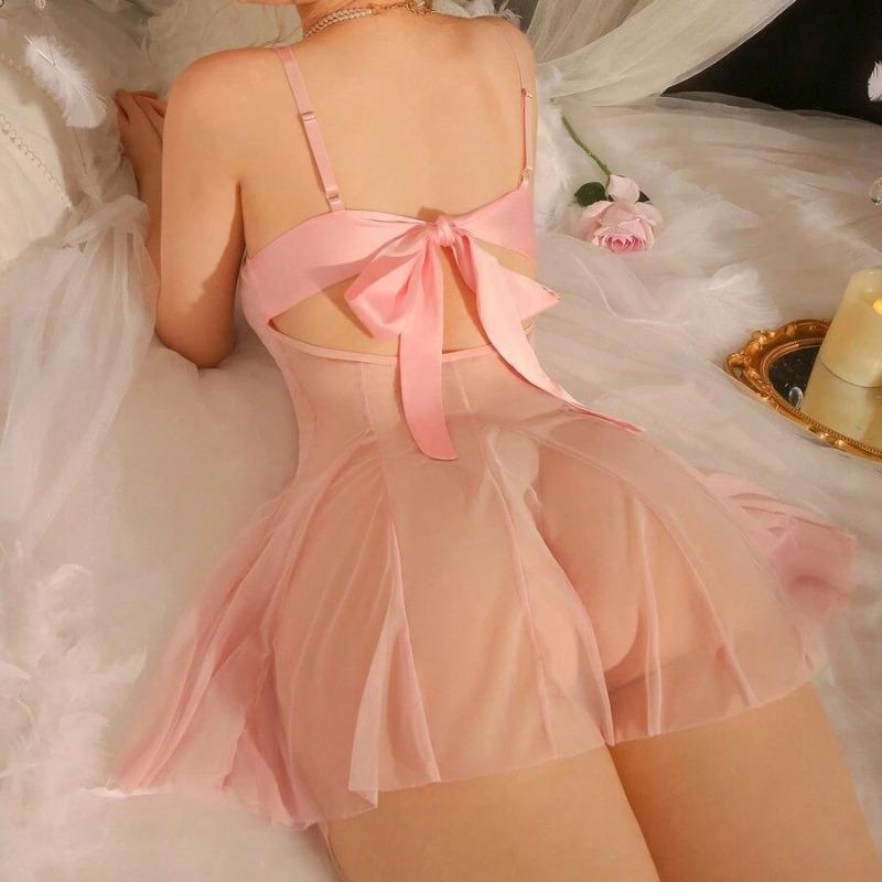 Sexy mesh women's pure desire pajamas skirt perspective temptation suspender sex underwear