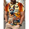 Happy Halloween Short Sleeve T-shirt Clothing 2025 New Funny Print Men's T-shirts For Men Breathable Quick-dry Crew Neck T Shirt