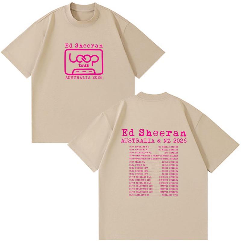 Ed Sheeran Loop Tour Australia and New Zealand 2026 Tour Merch Summer T Shirt Fans Gifts Men Women Fashion Cotton Style Clothing