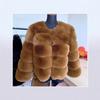 European and American fur jackets imitation fox hair splicing winter clothing thickened warm long-sleeved short fur jackets are in stock