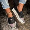 Fashion Brand Design Glitter Bowknot Loafers Women 2025 Summer Comfort Soft Sole Slip On Casual Shoes Luxury Sequin Cloth Sneakers