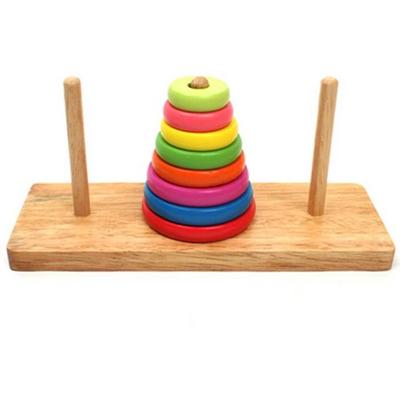 Woodbell Hanoi Tower Ring Stacking, Mixed Colors, 1 Piece, Korean Baby Products