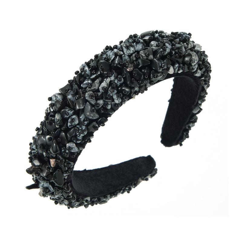 Dámské vlasové ozdoby barokní čisté barvy křišťálově ručně šité vlasové obruče