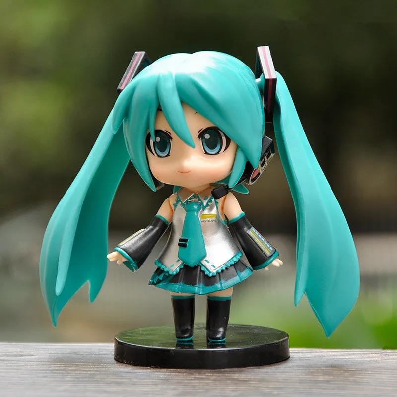 Japanisches Anime-Modell Hatsune Miku kawaiii Mädchen PVC-Modell Puppen-Set Weihnachtsspielzeug Schreibtisch Kuchen Dekoration niedlich
