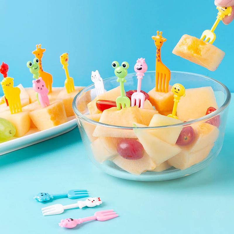 Bento Sebze Tabakları Sevimli Mini Yürümeye Başlayan Çocuk Meyve Çatalları Kürdanlar