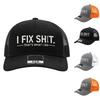 Printed Mesh Embroidered Soft-Top Baseball Cap — Vintage Hat