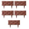 Garden Edging Border Fence Imitation Stones Brick Lawn Plant Flower Grass Support Stake Decorative Edging Outdoor DIY