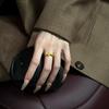 Elegant Three-Dimensional Golden Osmanthus Women's Ring: Light Luxury, Versatile, Stackable, Openable, Fashionable Index Finger Jewelry