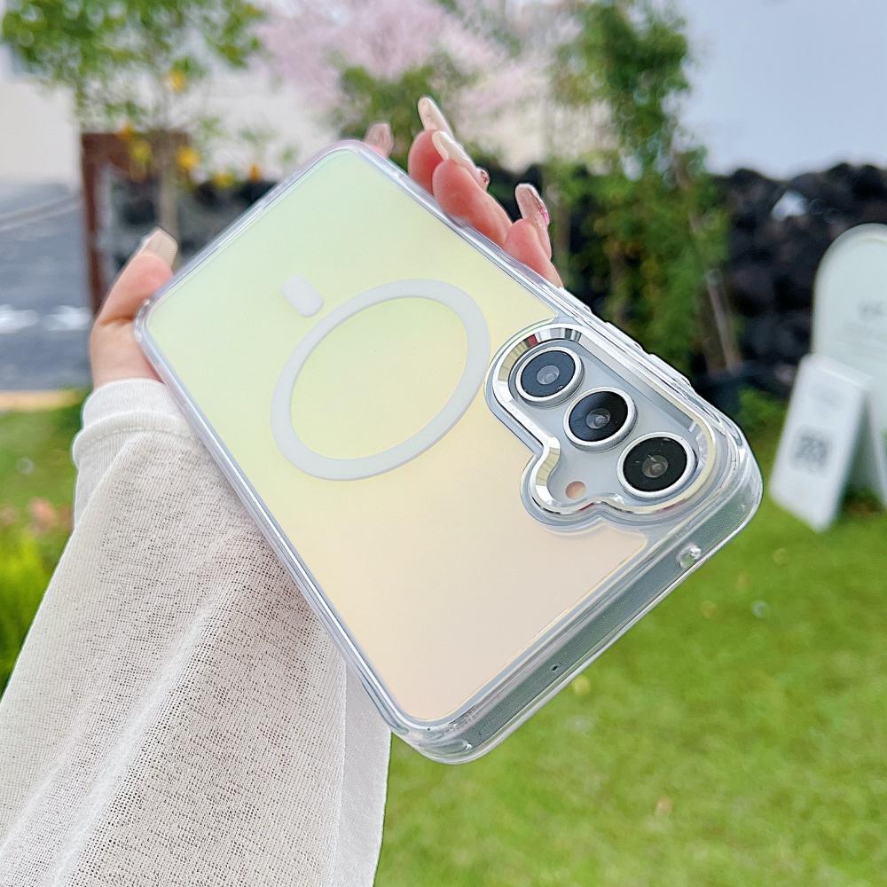 

Color-Changing Magnetic Phone Case For Samsung S26 S25 S24 S23 Ultra Plus S25 FE edge A56 A36 A26 For Magsafe with Lanyard Coque Galaxy S25 FE