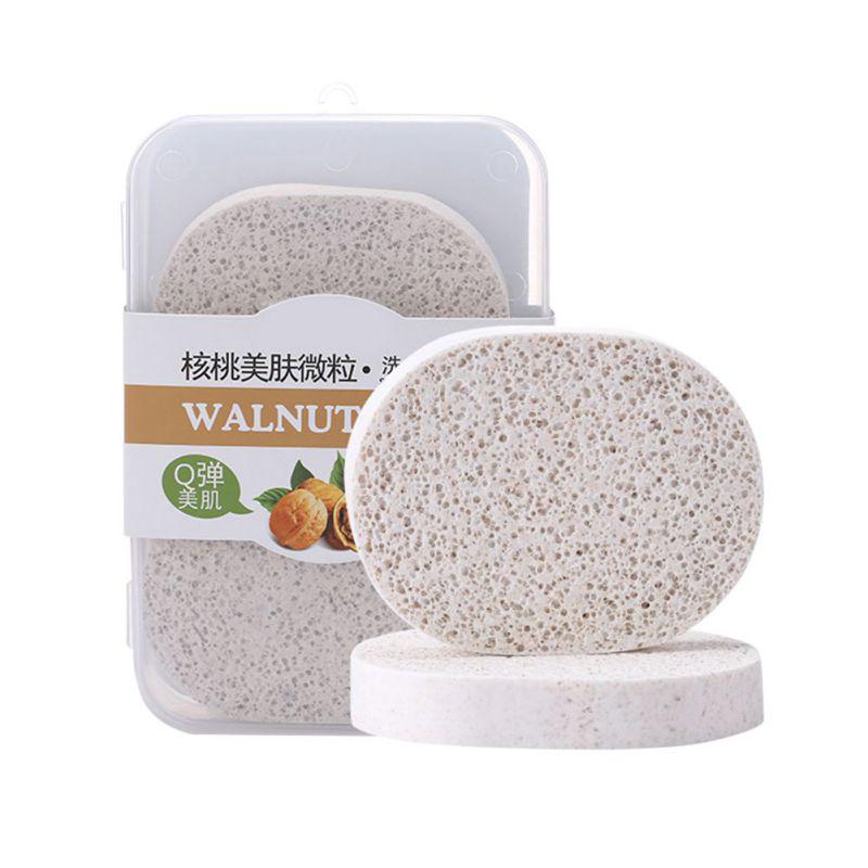 

2 шт. Натуральная целлюлозная губка для лица для очищения лица, отшелушивающий массажный продукт для лица