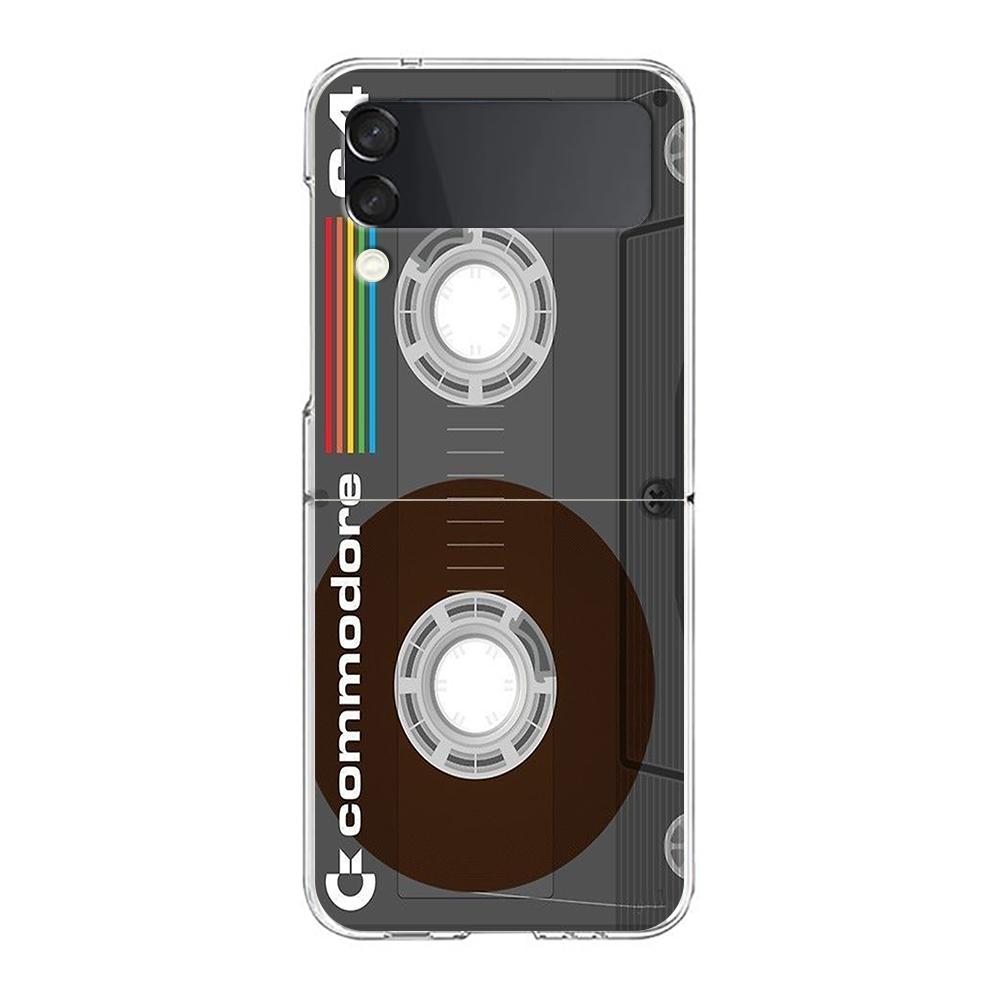 Kaseton Retro Twarde Etui PC Na Telefon Samsung Galaxy Z Flip 5 4 3 Przezroczyste Etui Na Galaxy Z Flip6 Wstrząsoodporna Torba