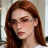 Women's Round-framed Sunglasses with Star-shaped Lenses, Fashionable and Unique, with A Bow-shaped Design. Men's Glasses.