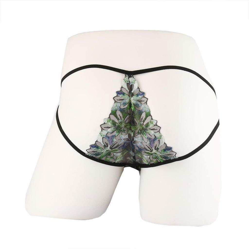 Perizoma da Uomo in Pizzo Ricamato: Intimo Dolce, Traspirante, Sexy a Vita Bassa.