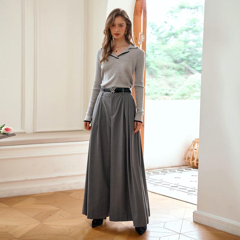 Olrain Damen Langarm V-Ausschnitt Strickoberteil