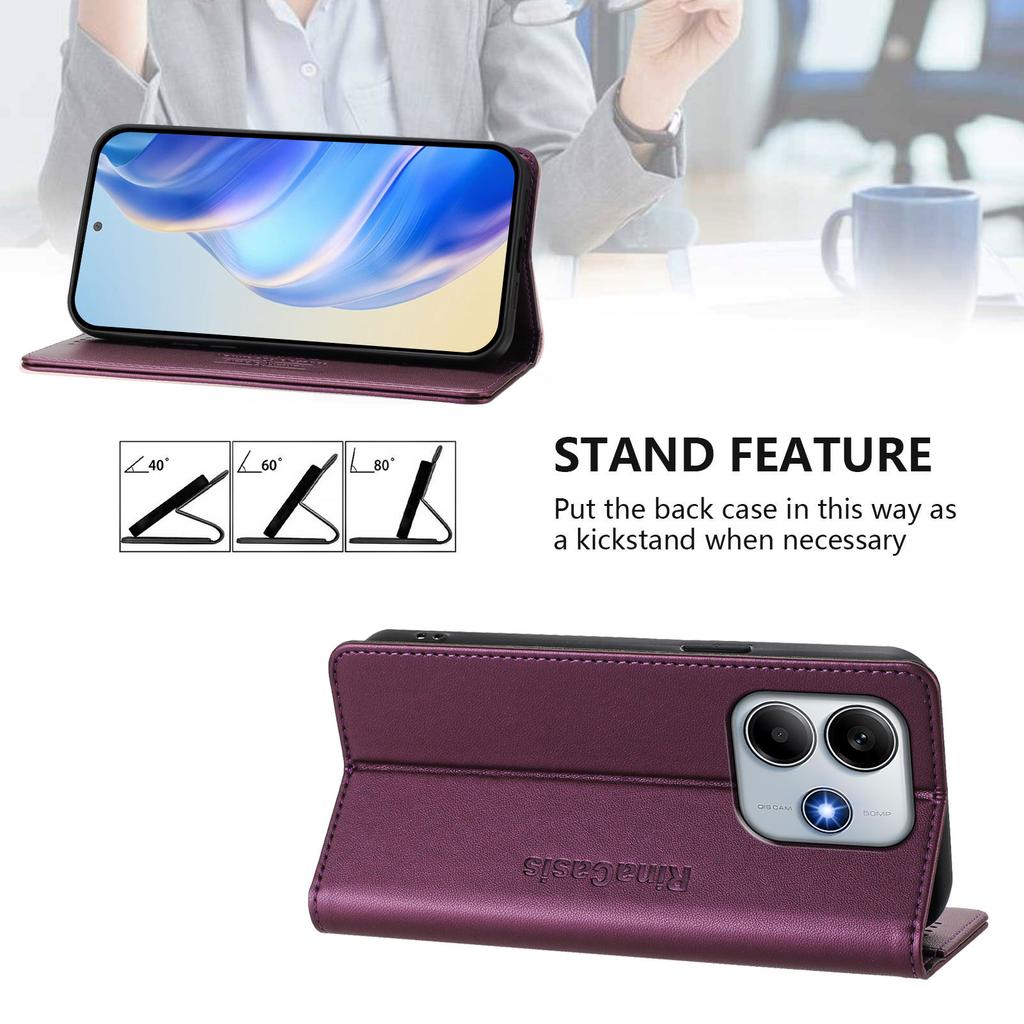 For Xiaomi Mi A1 (Mi 5X),Mi A2 (Mi 6X),A3,CC9e,Civi 1S,Poco M3,Poco X3,mi 12 Lite... Premium PU Leather Wallet-Style Case,Shockproof & RFID-Blocking