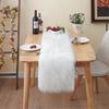 Modern Table Runner Made Of Faux Fur For Christmas White (37x183 Cm) - DD