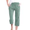 Womens Capri Pants Elastic Waist Drawstring Casual Capris for Women Loose Fit Capri Pants for Women Plus Size Capris for Women