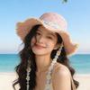 Spring and summer photo big brim straw hat women's versatile simple sunshade sunscreen hat