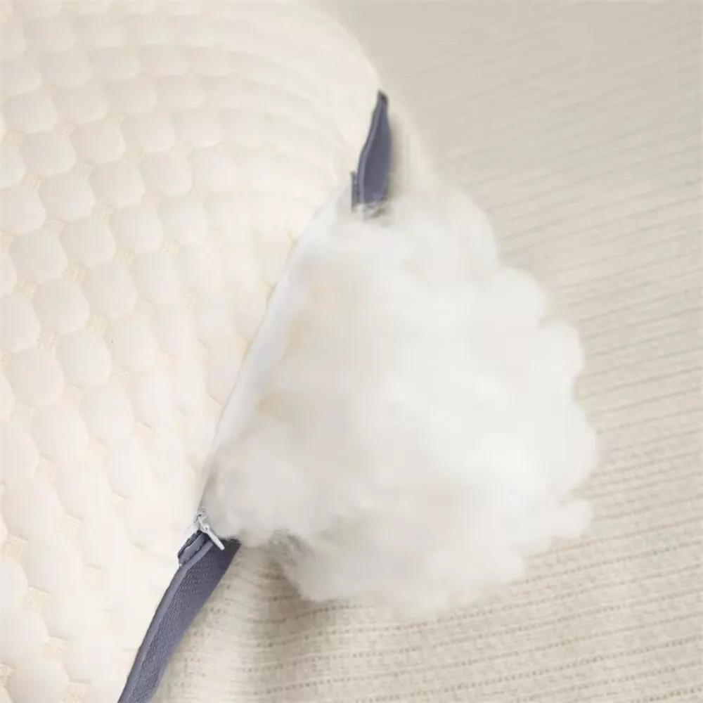 1pc Neck Protection Pillow SPA Massage Non Collapsible Knitted Cotton Pillow Core Adult Pair Hotel Accommodation Household