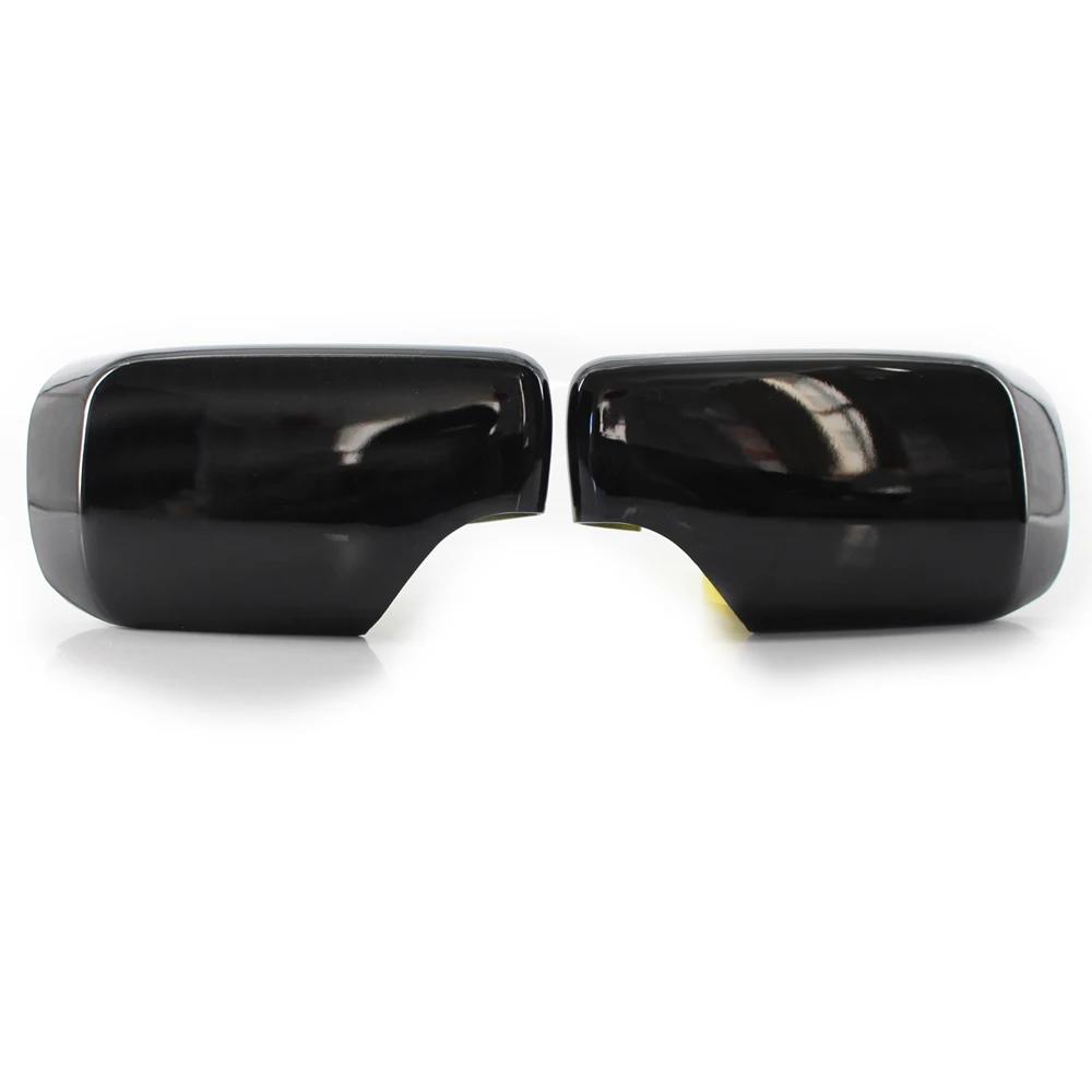 ABS Carbon Fiber Color Gloss Black Rearview Mirror Covers Side Mirror Caps For BMW E46 E39 Sedan/Touring 1998 1999 2000-2005