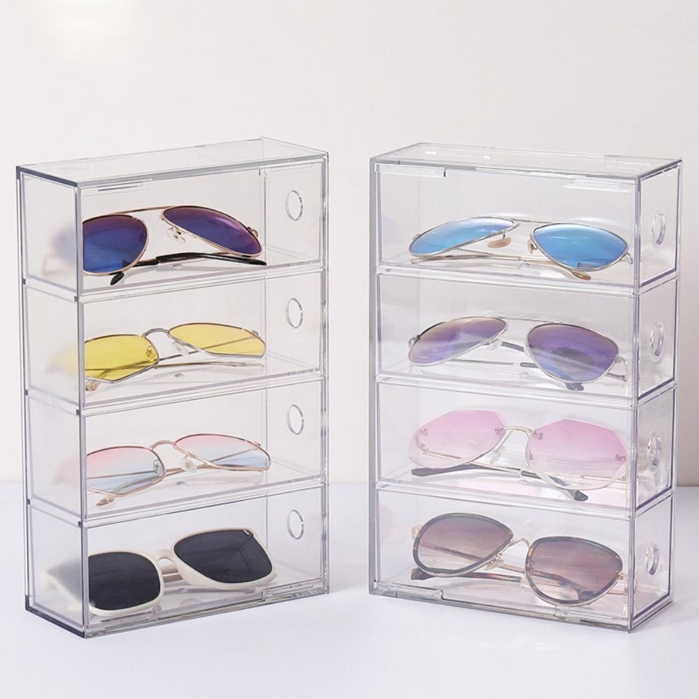 Drawer Style Sunglasses Case Desktop Glasses Storage Box New Acrylic Glasses Case