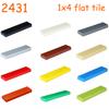 50/200PCS 2431 Dimension 1x4 Flat Tile 1*4 Bricks MOC Assemble Particles Smooth Constructing Blocks DO-IT-YOURSELF Learning-