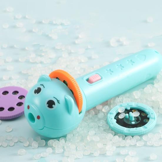 Kids Story Projector Flashlight Animal Image Projector Toy with Changeable Discs Early Learning Educational Toy for Bedtime Fun Gift for Children