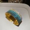 Diamond sparkle~ diamond-encrusted multi-layer round gradual change opening bracelet design sense niche bracelet fashionable exquisite jewelry