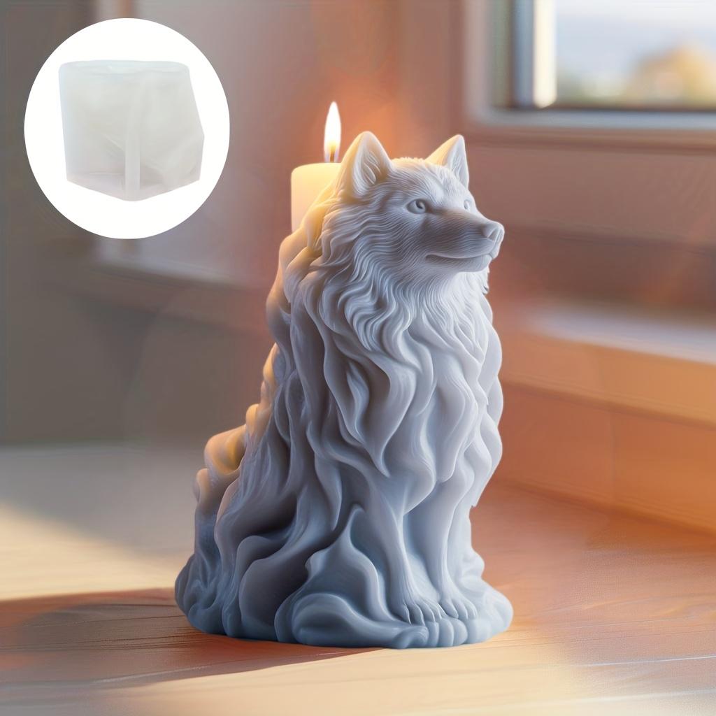 Direwolf Kerze Silikonform Sibirischer Wolf Kerzenform Grauer Wolf Weißer Wolf Harz Gipsformen Betonform Geschenk Handwerksform