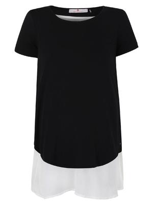 Women's Short-Sleeved Nursing Top Black Bellybutton Maternity