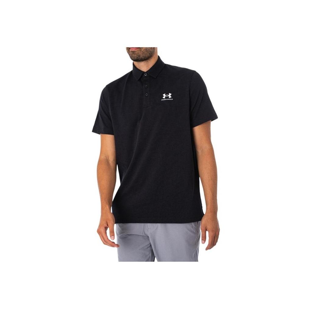 Under Armour Icon Comfortable Soft Sports Brand Logo Short Sleeve Polo Shirt Men tops Black 1386608-001