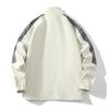 Men's Spring and Autumn Models Plus Size Thin Section Zip Section Stand-up Collar Jacket + Wide-leg Trousers Sports Two-piece Set