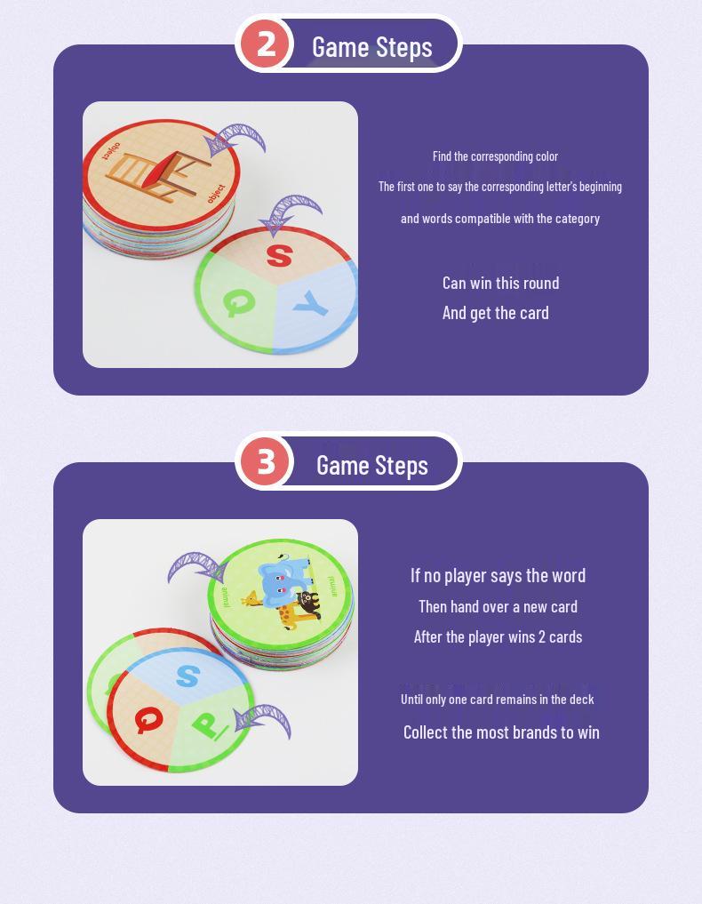 Speedy Words Match Puzzle: Family & Children's Board Game for Parent-Child Interaction