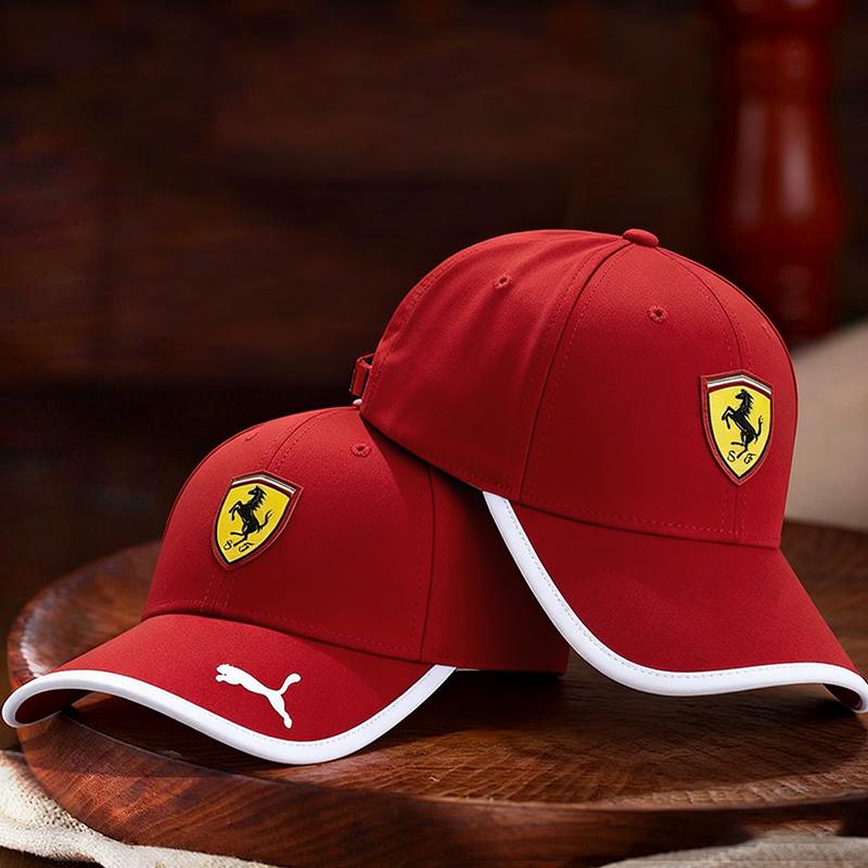 Men Women Car Logo Embroidered Baseball Cap Classic Racing Sports Peaked Hat For Ferrari 488 Roma F8 SF9018121360 F4301575M TG8