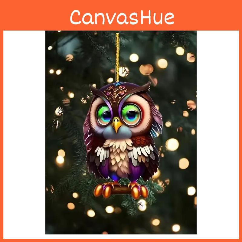 Cute Cartoon Acrylic Decorations For Car Rearview Mirror Stylish Holiday Charm