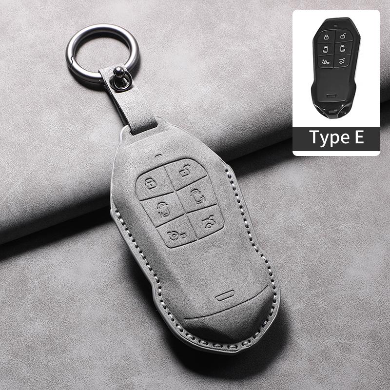 Leather Car Key Case Cover Fob For Xpeng X9 Key 2024-2025 Xpeng X9 Pro Max Car Key Protector