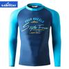 Mens Long Sleeve Rash Guard Swim Shirt Surfing Diving Snorkeling Water Sports UV Protection Quick Dry
