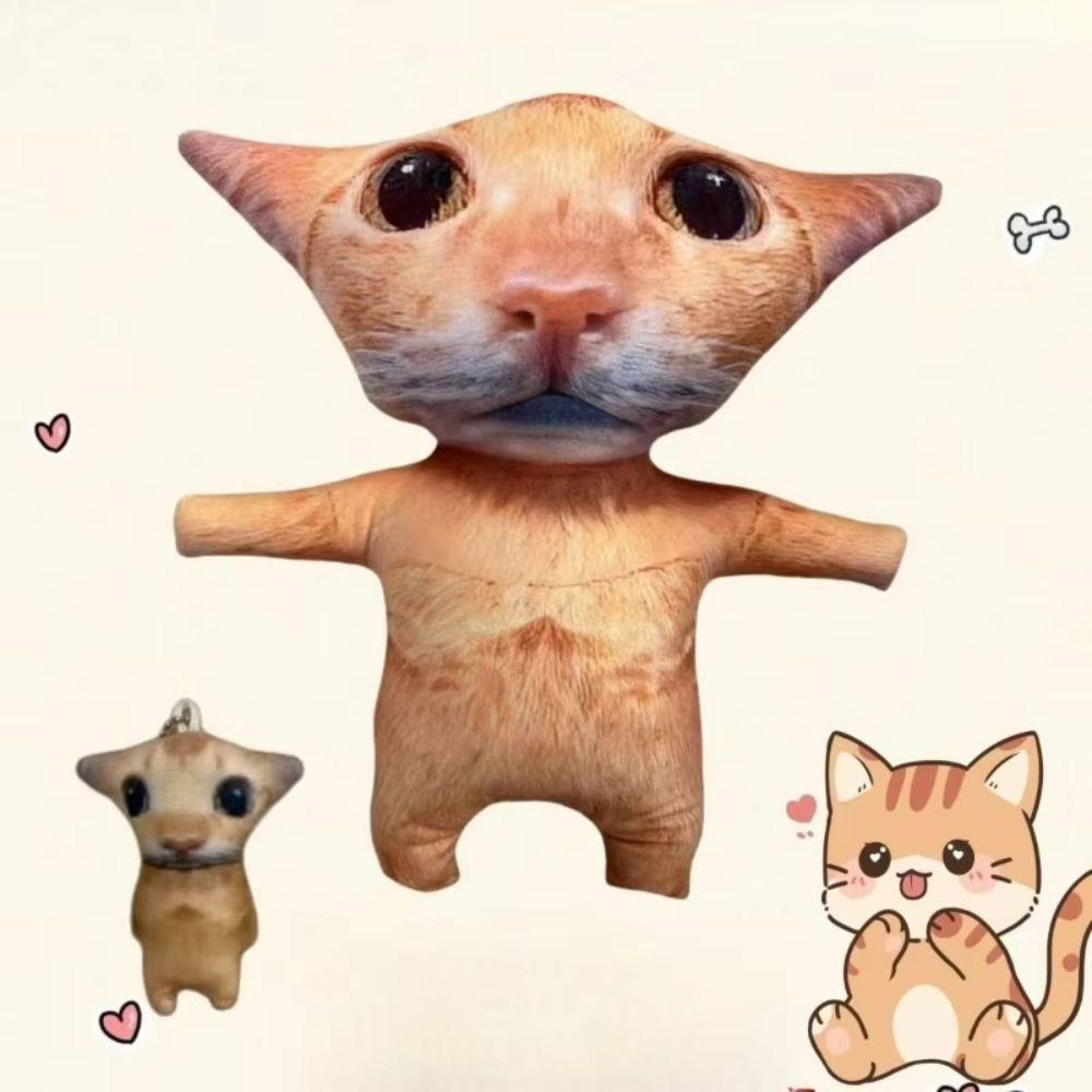 Cartoon Yellow Cat Plush Toys Home Decor Stuffed Cat Doll Creative Cat Pillow Doll Room Decoration