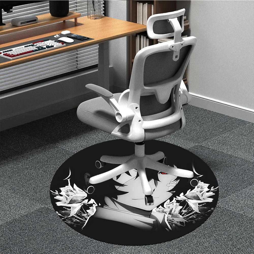 1PC Anime Character Office Round Rug, Non-slip, Soft and Durable Office Rug for Interior Decoration, Perfect for Office, Beautiful Decoration