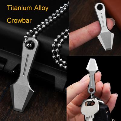 Leva in Lega di Titanio TC4 Mini Leva Strumento Tascabile Multifunzione EDC Apribottiglie da Esterno Regalo Raffinato