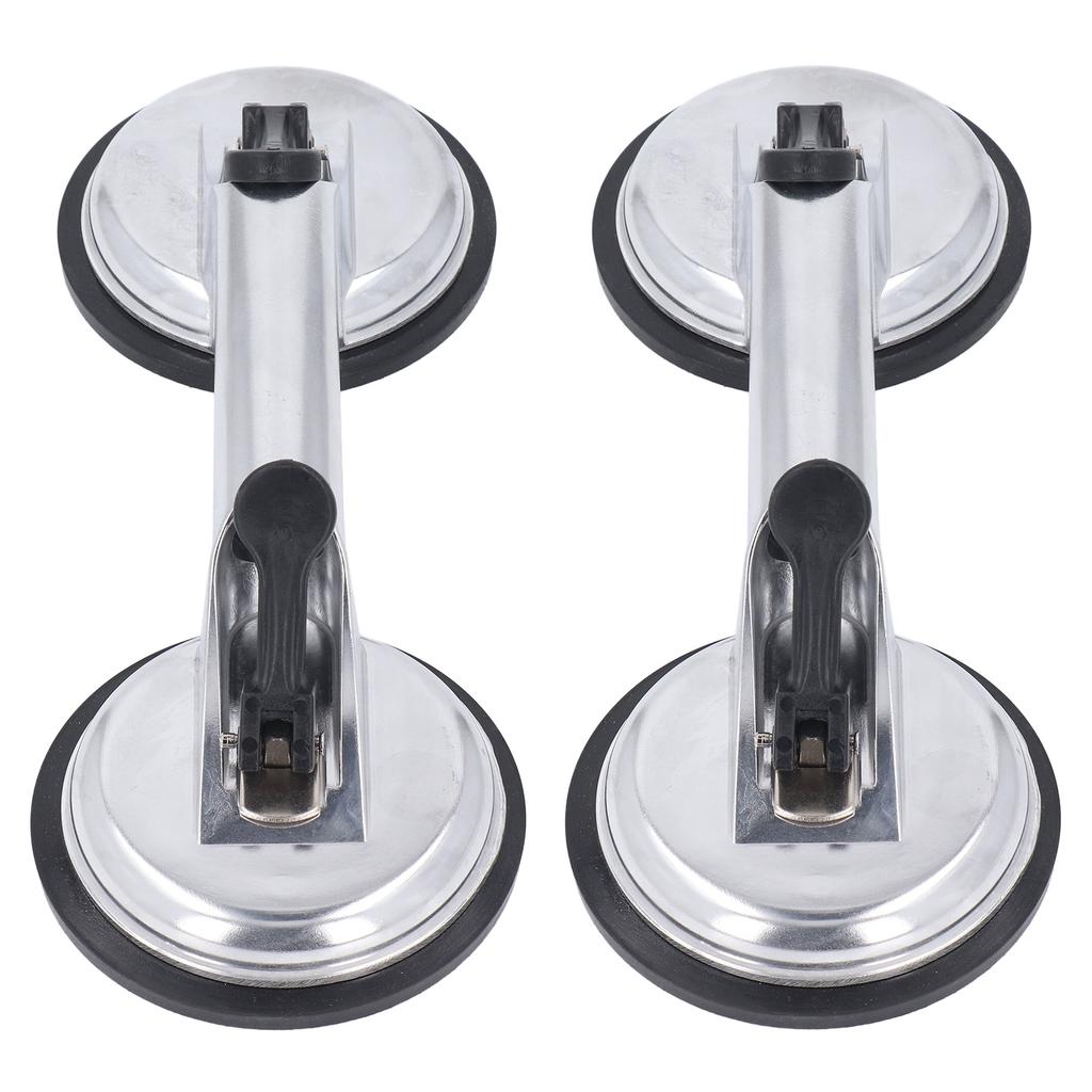 2Pcs Double Handle Suction Cups Plate 100KG Load Capacity Heavy Duty Aluminum Alloy Suction Cups for